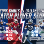 New York Giants Vs. Dallas Cowboys Match Player Stats: Full Game Breakdown